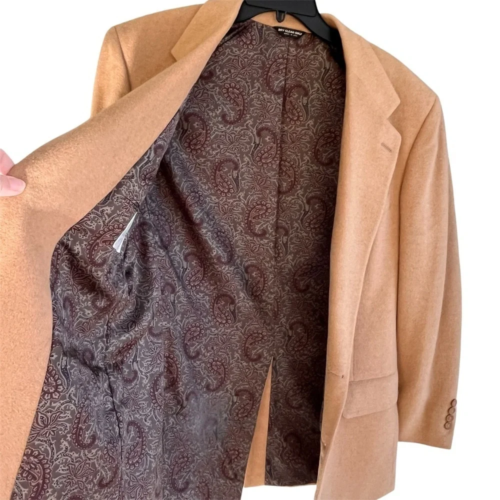 Vintage Lord & Taylor Bill Blass Camel Hair Suit Jacket Blazer Old Money Preppy